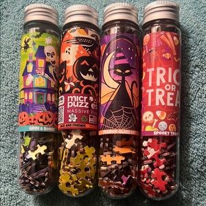Halloween set of 4 subscription exclusive editions micro puzzles